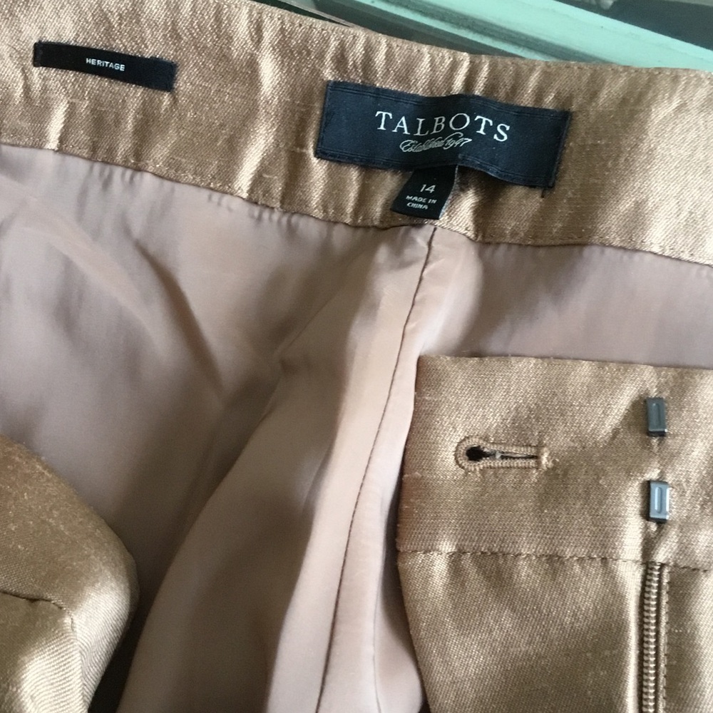 Talbots Gold-Tone Dress Pants